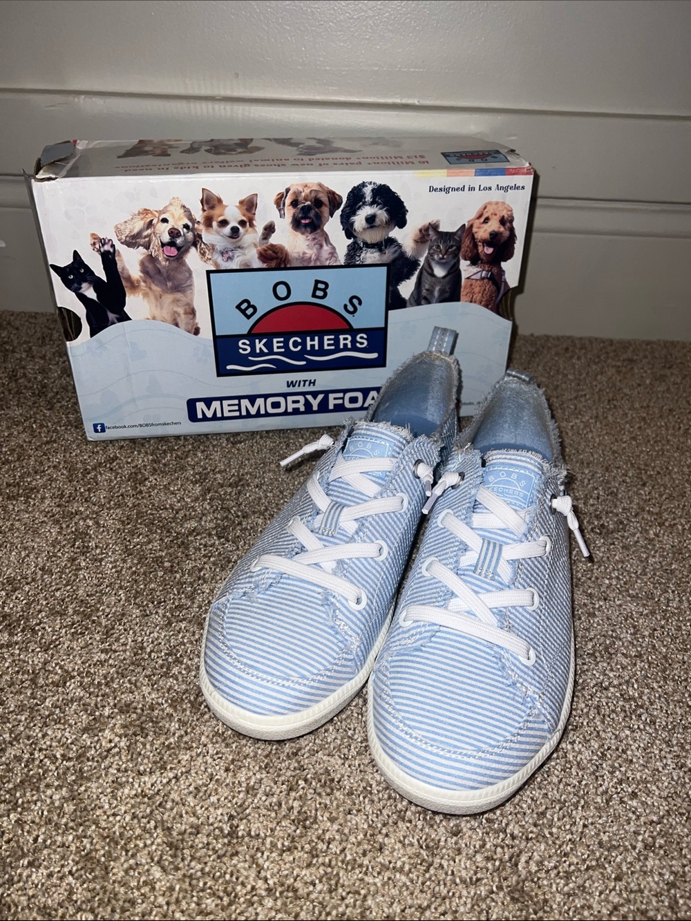 Bobs Skechers B Cute 2.0 Sneaker in Sea Striped